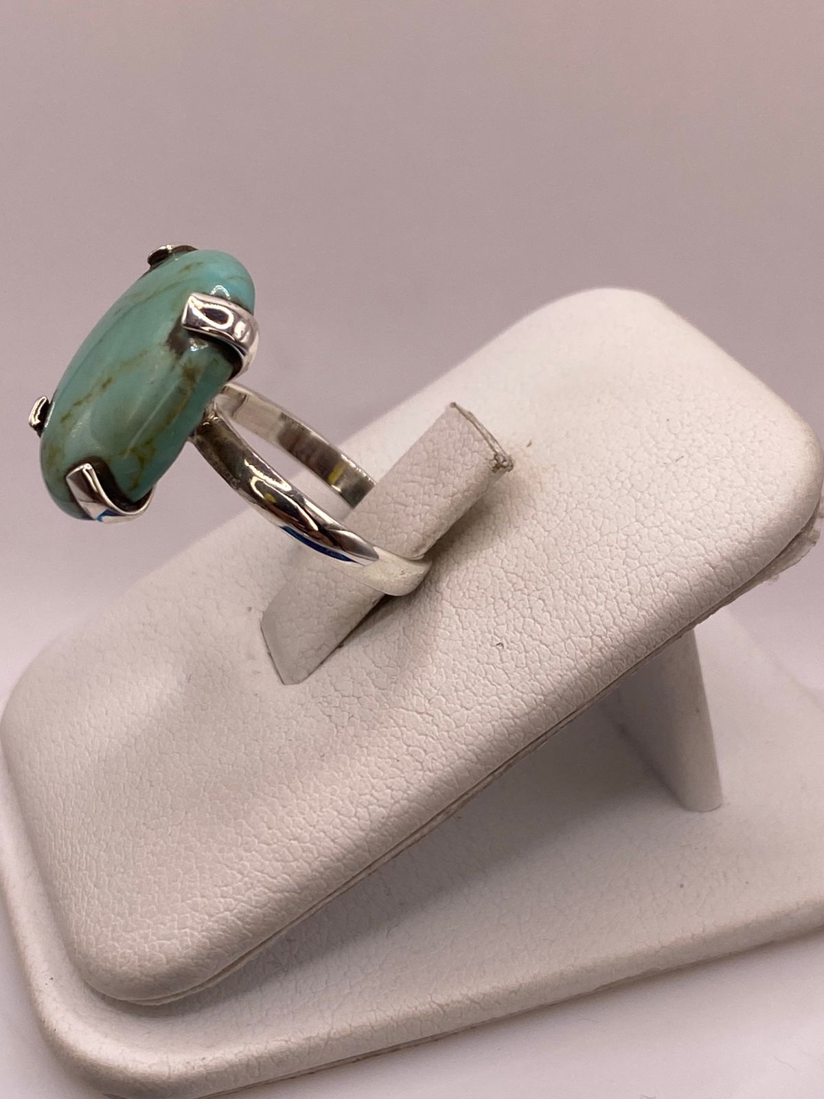 ANILLO DE PLATA LEY 925 CON TURQUESA NATURAL