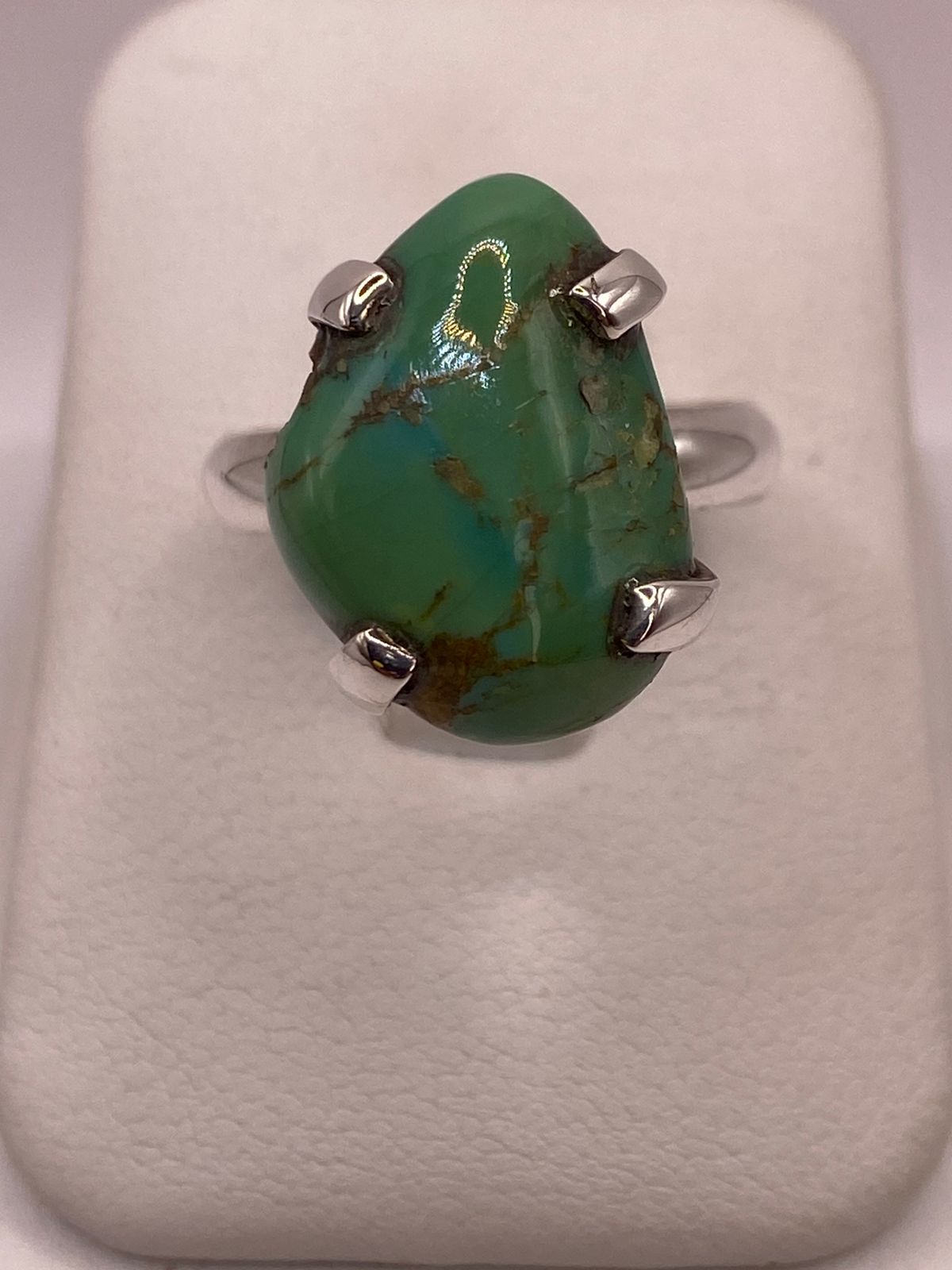 ANILLO DE PLATA LEY 925 CON TURQUESA NATURAL