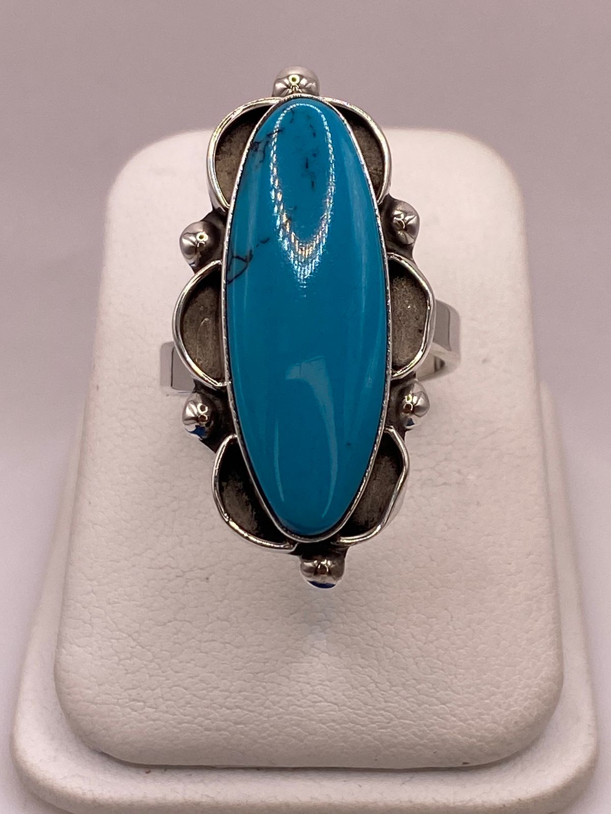 Anillo de Plata Ley 925 con Turquesa Natural