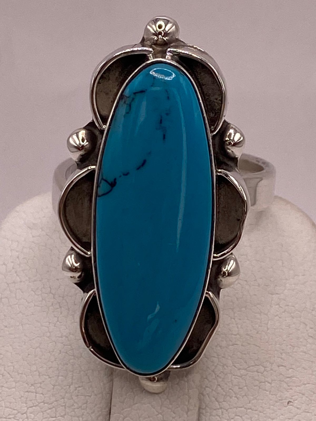 Anillo de Plata Ley 925 con Turquesa Natural