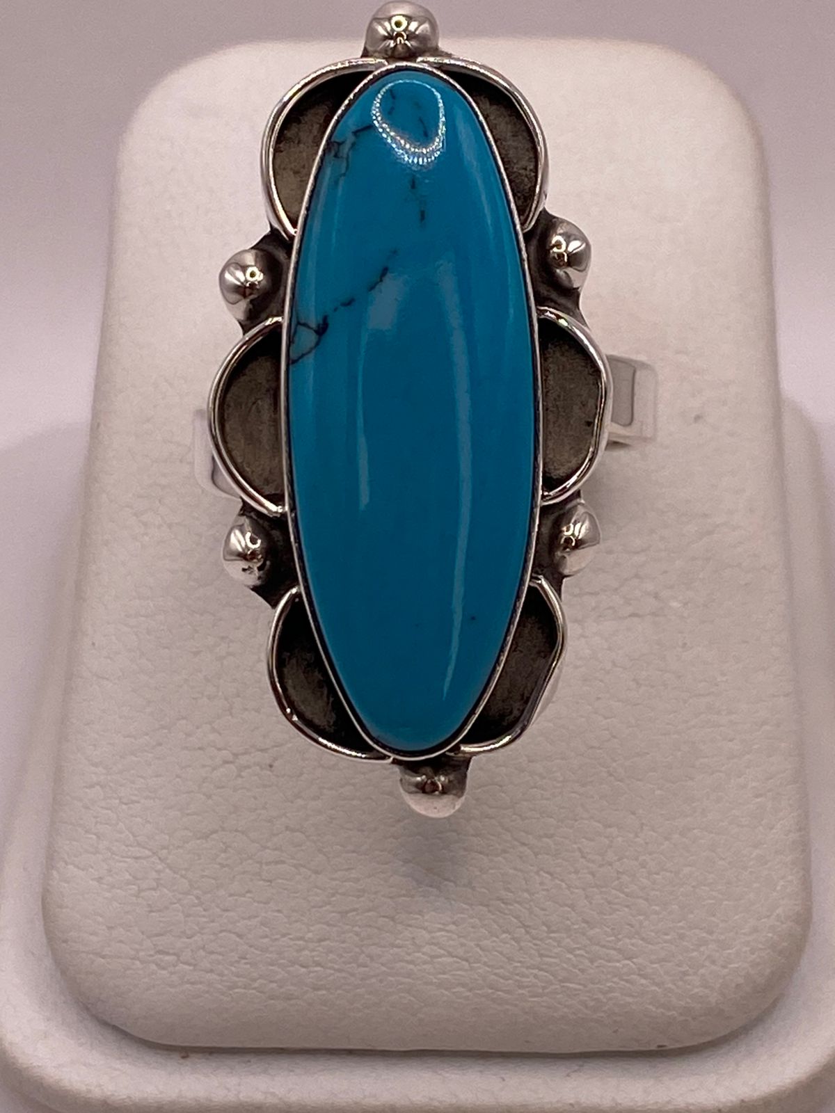 Anillo de Plata Ley 925 con Turquesa Natural