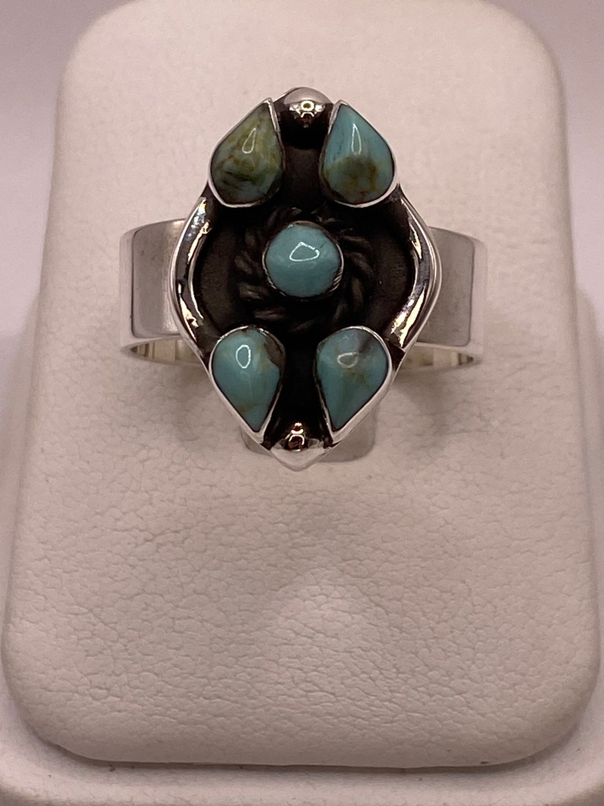 Anillo de Plata Ley 925 con Turquesa Natural