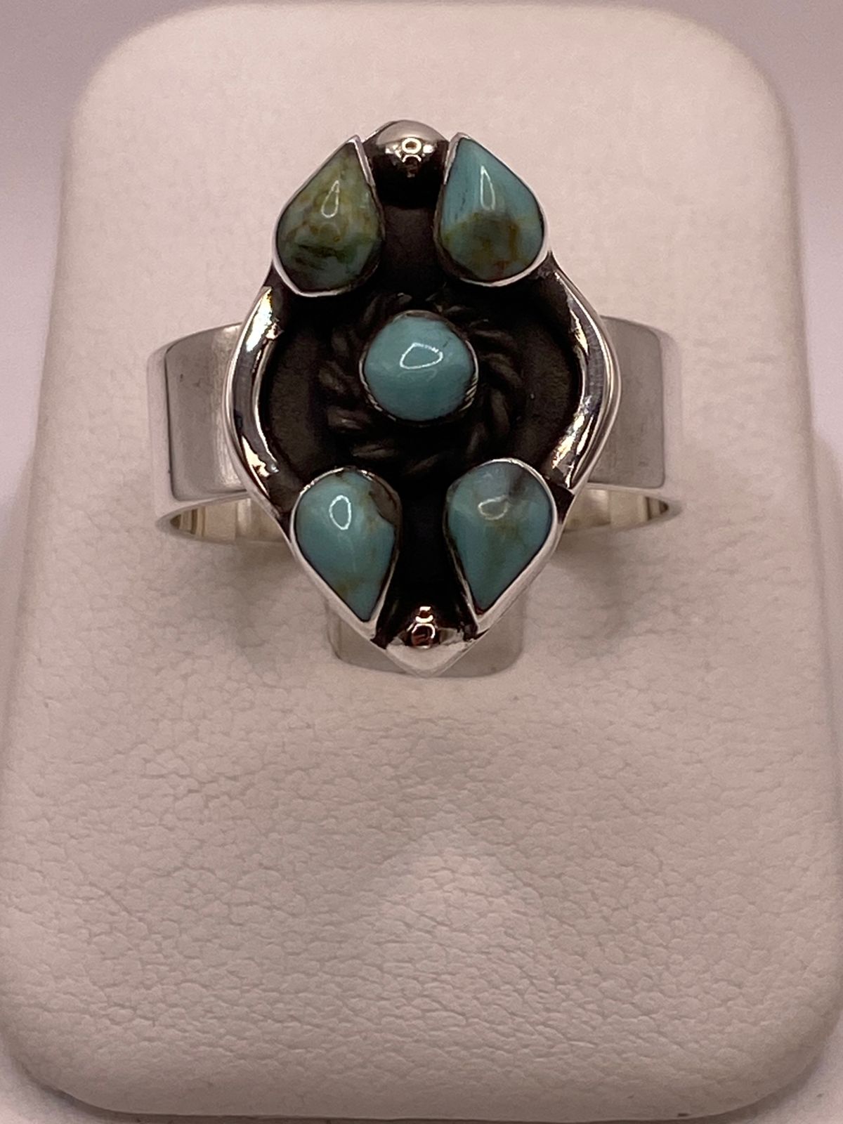 Anillo de Plata Ley 925 con Turquesa Natural