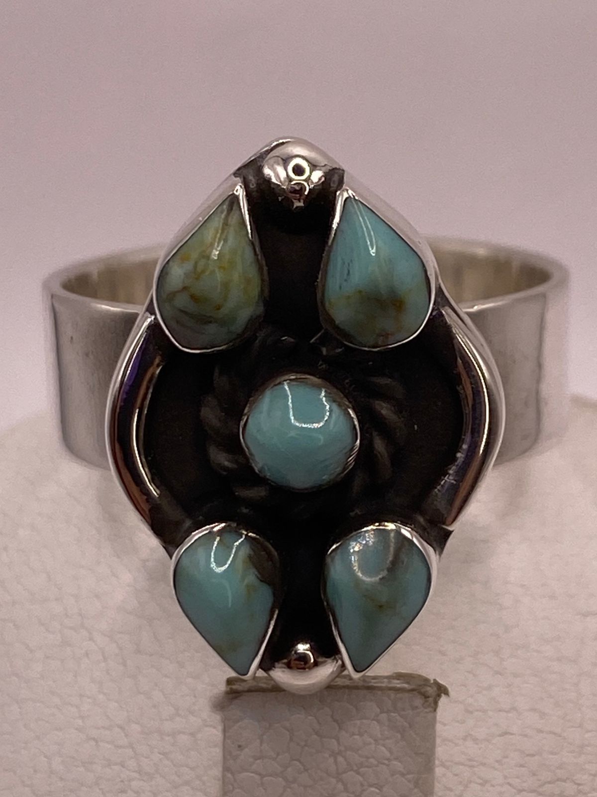 Anillo de Plata Ley 925 con Turquesa Natural