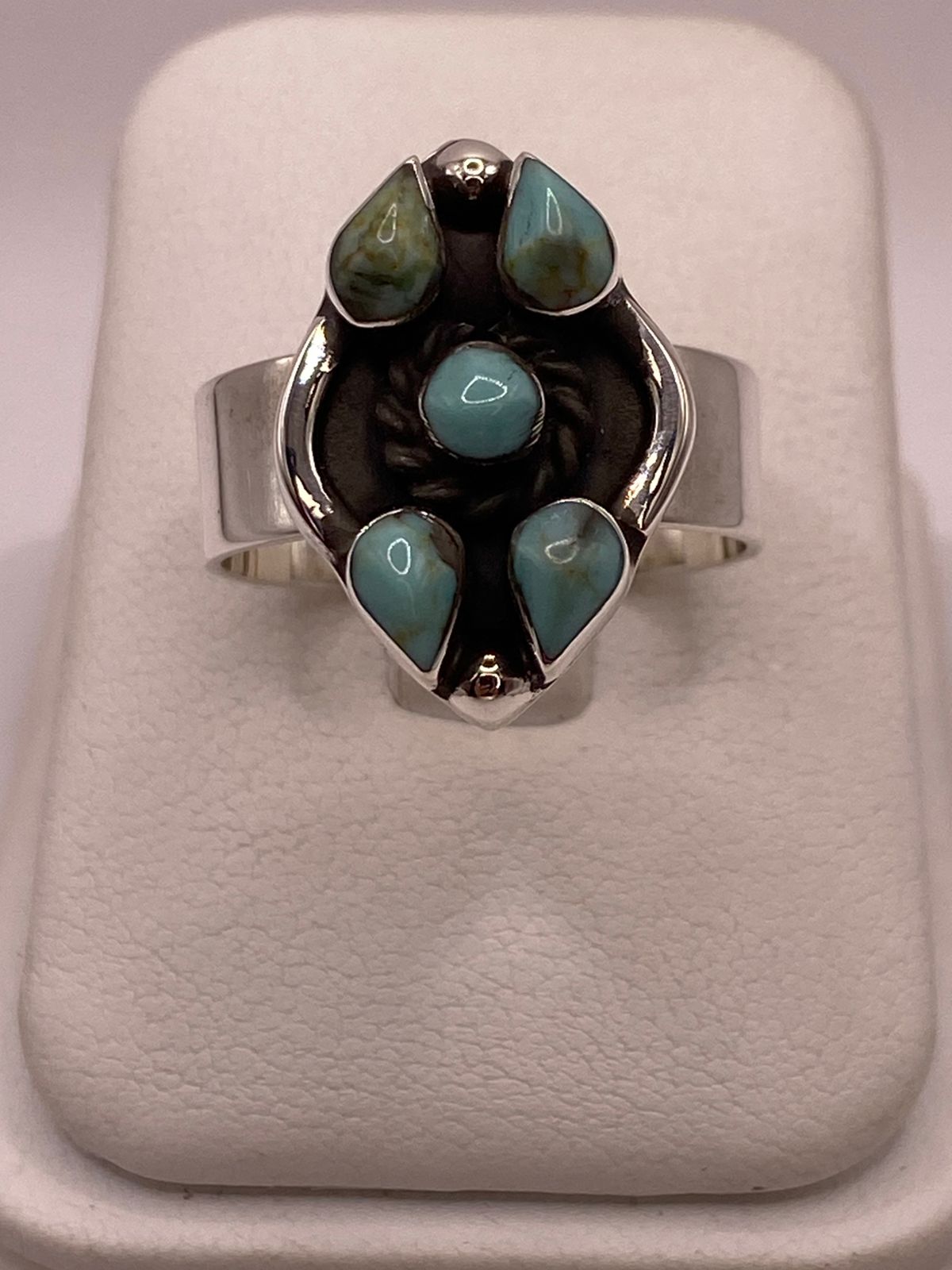 Anillo de Plata Ley 925 con Turquesa Natural