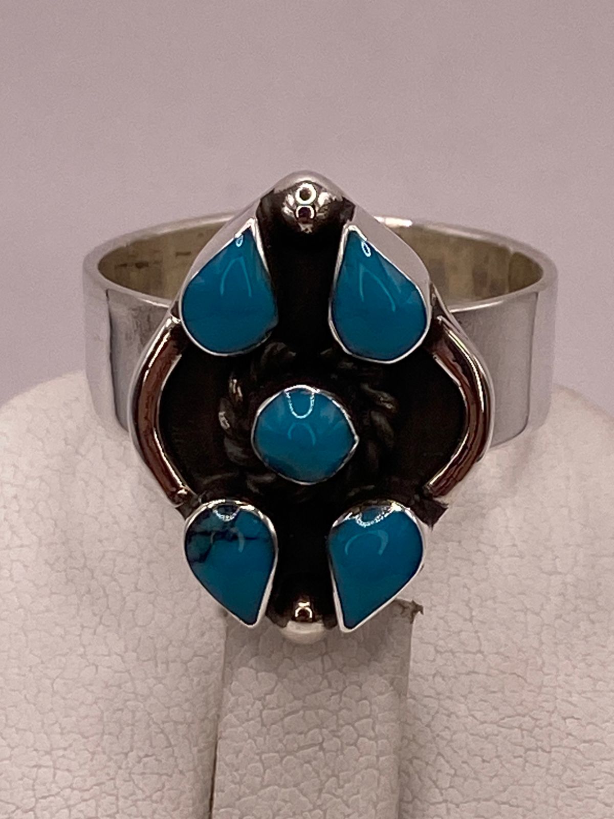 ANILLO DE PLATA LEY 925 CON TURQUESA NATURAL