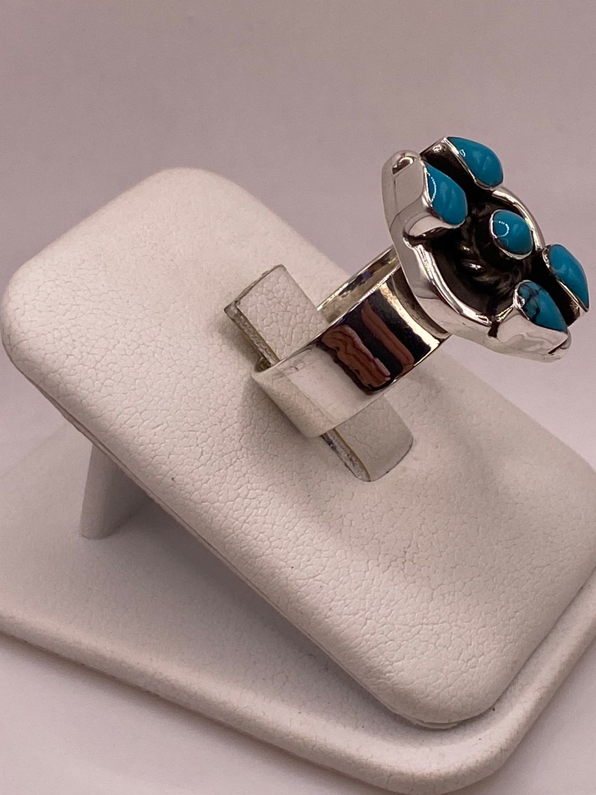 ANILLO DE PLATA LEY 925 CON TURQUESA NATURAL