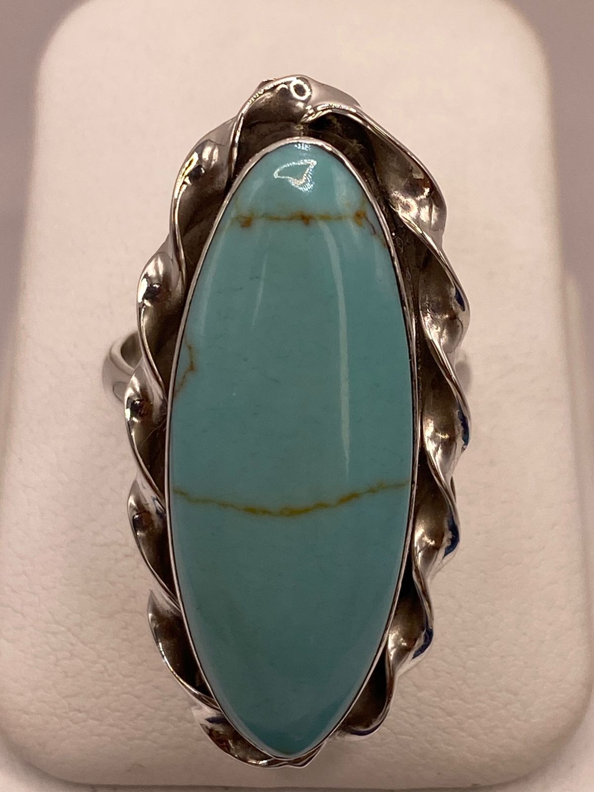 Anillo de Plata Ley 925 con Turquesa Natural