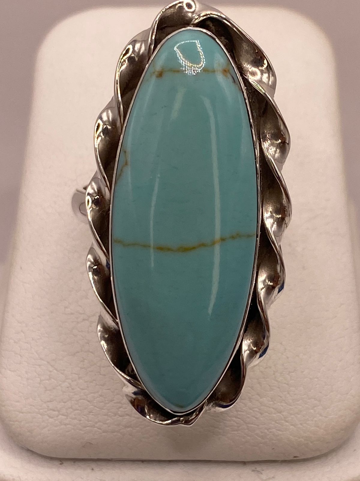 Anillo de Plata Ley 925 con Turquesa Natural