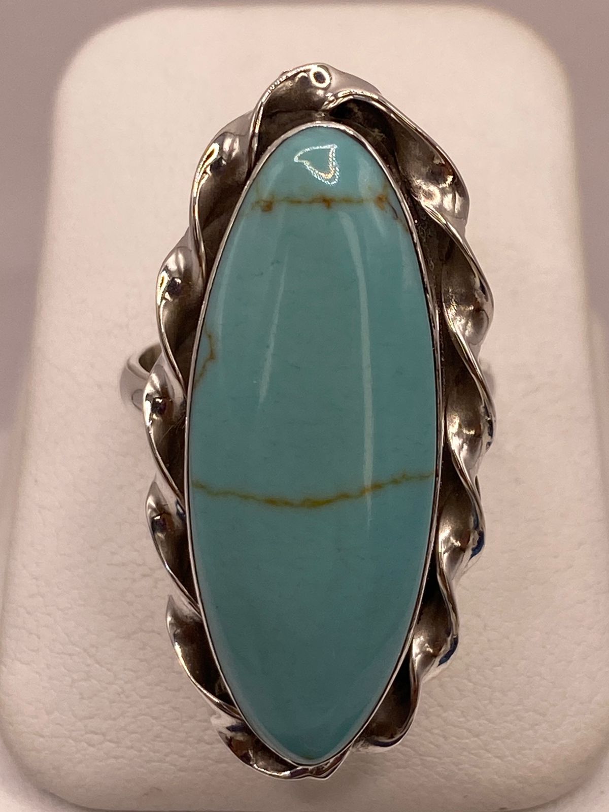 Anillo de Plata Ley 925 con Turquesa Natural