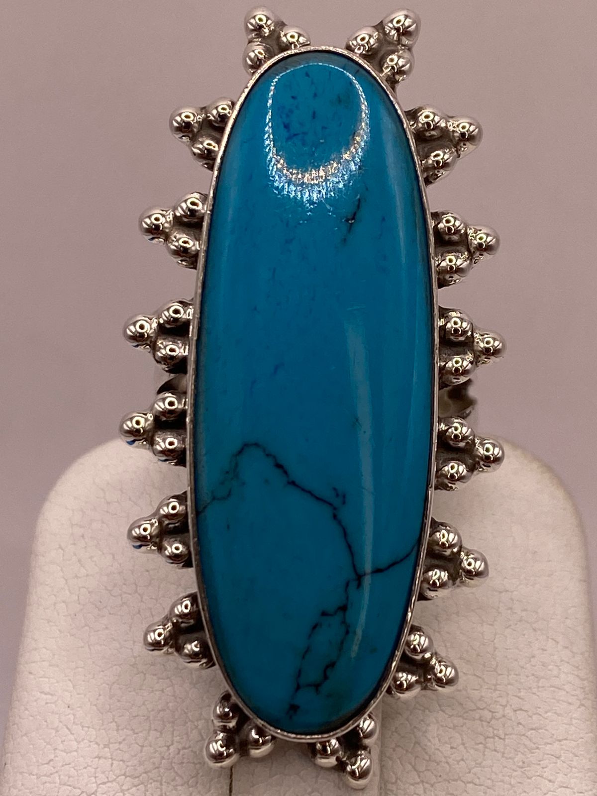 Anillo de Plata Ley 925 con Turquesa Natural