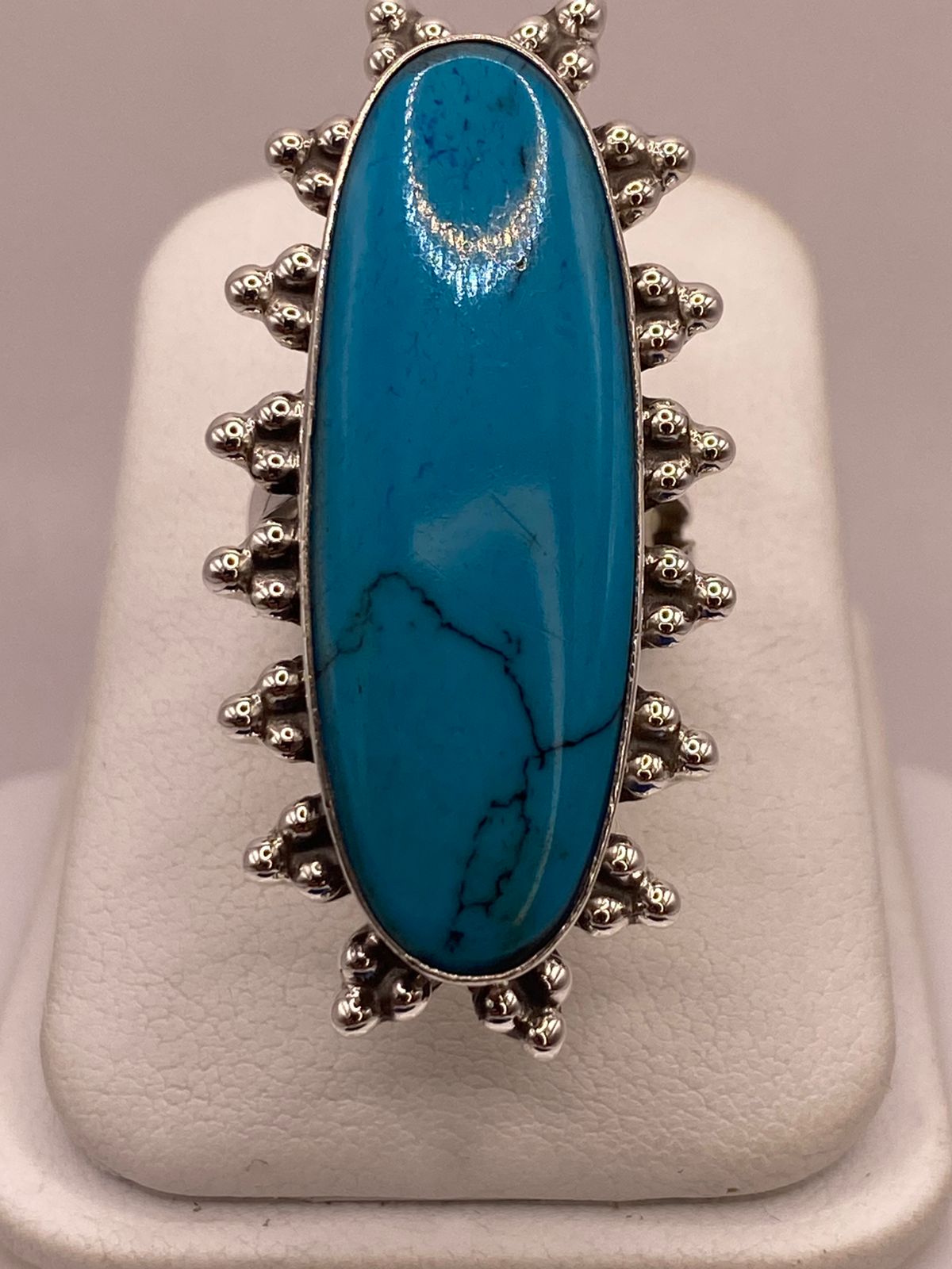 Anillo de Plata Ley 925 con Turquesa Natural