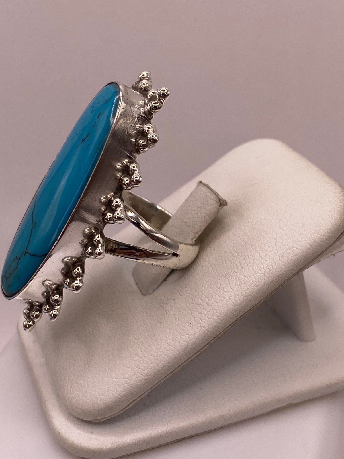 Anillo de Plata Ley 925 con Turquesa Natural