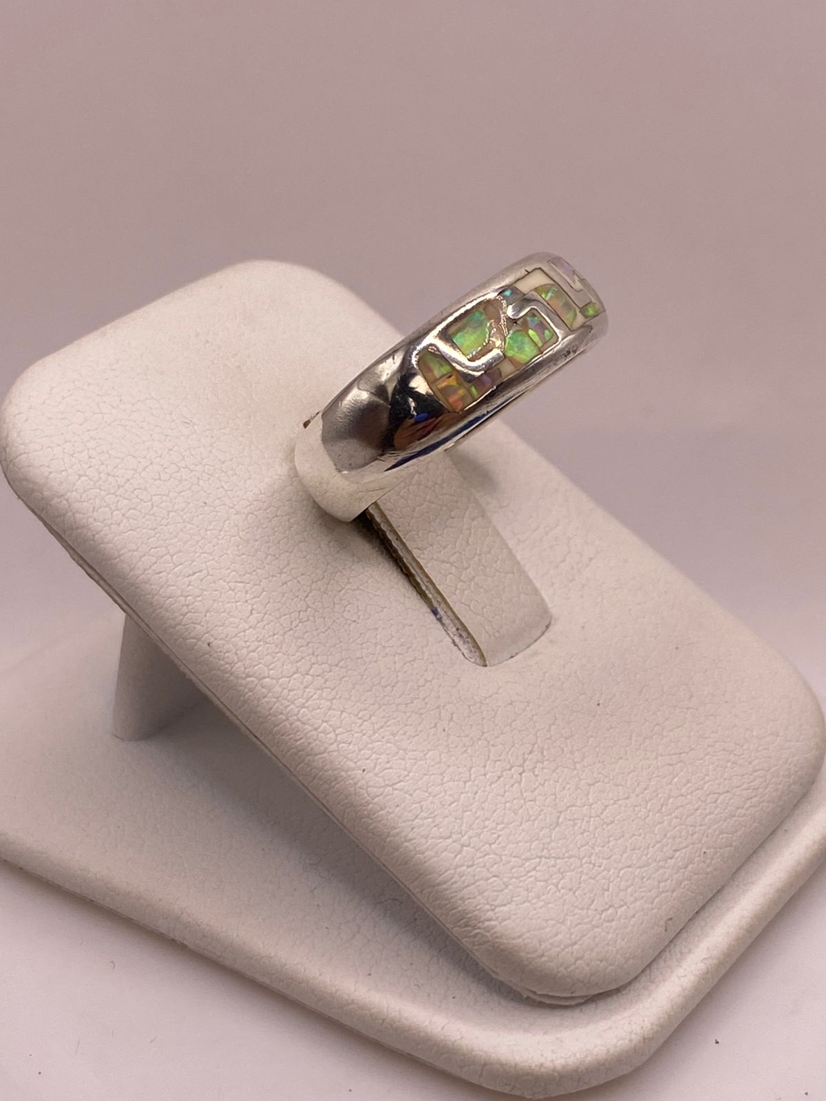 Anillo de Plata Ley 950 con Ópalo de Fuego