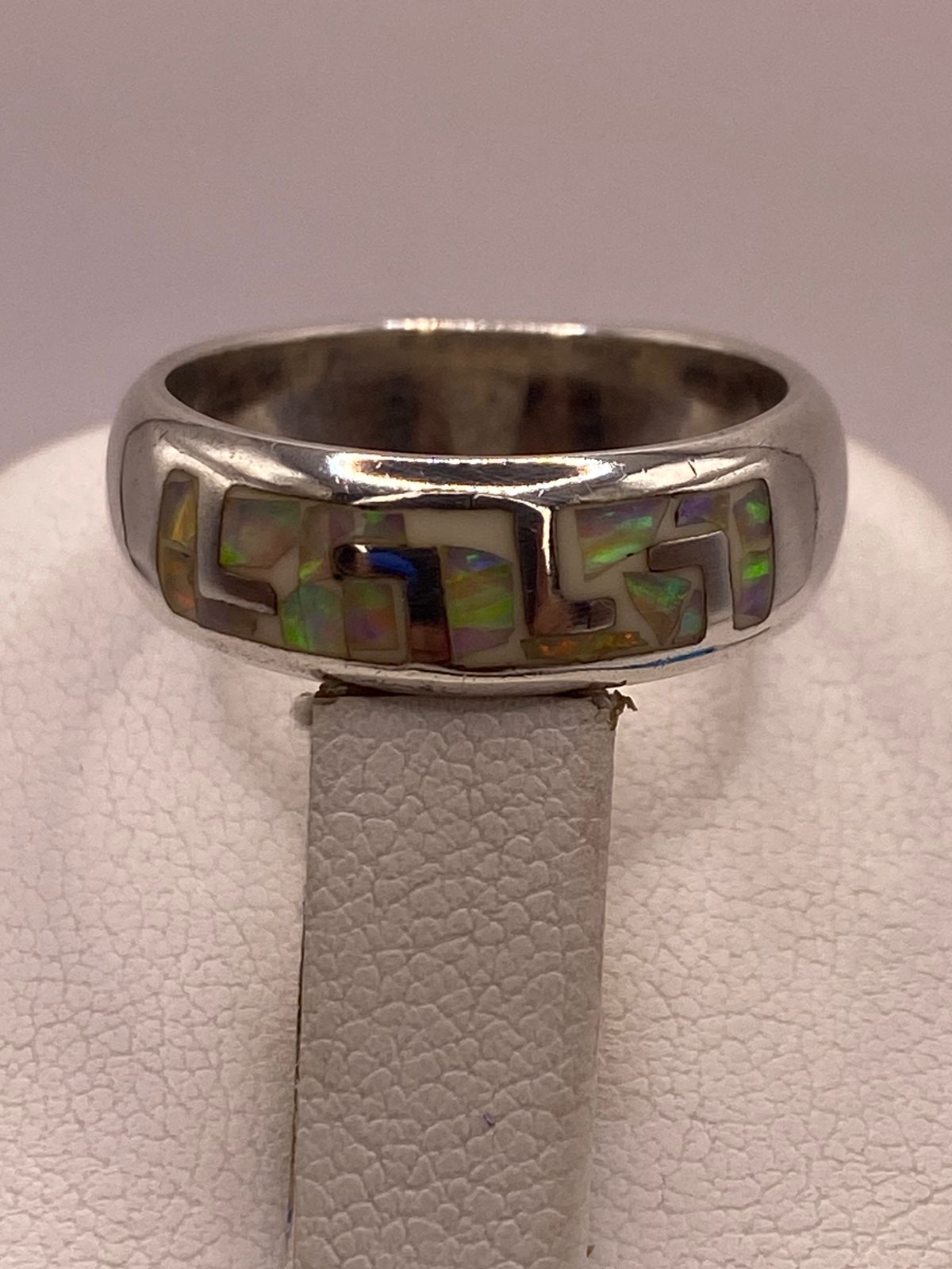 Anillo de Plata Ley 950 con Ópalo de Fuego
