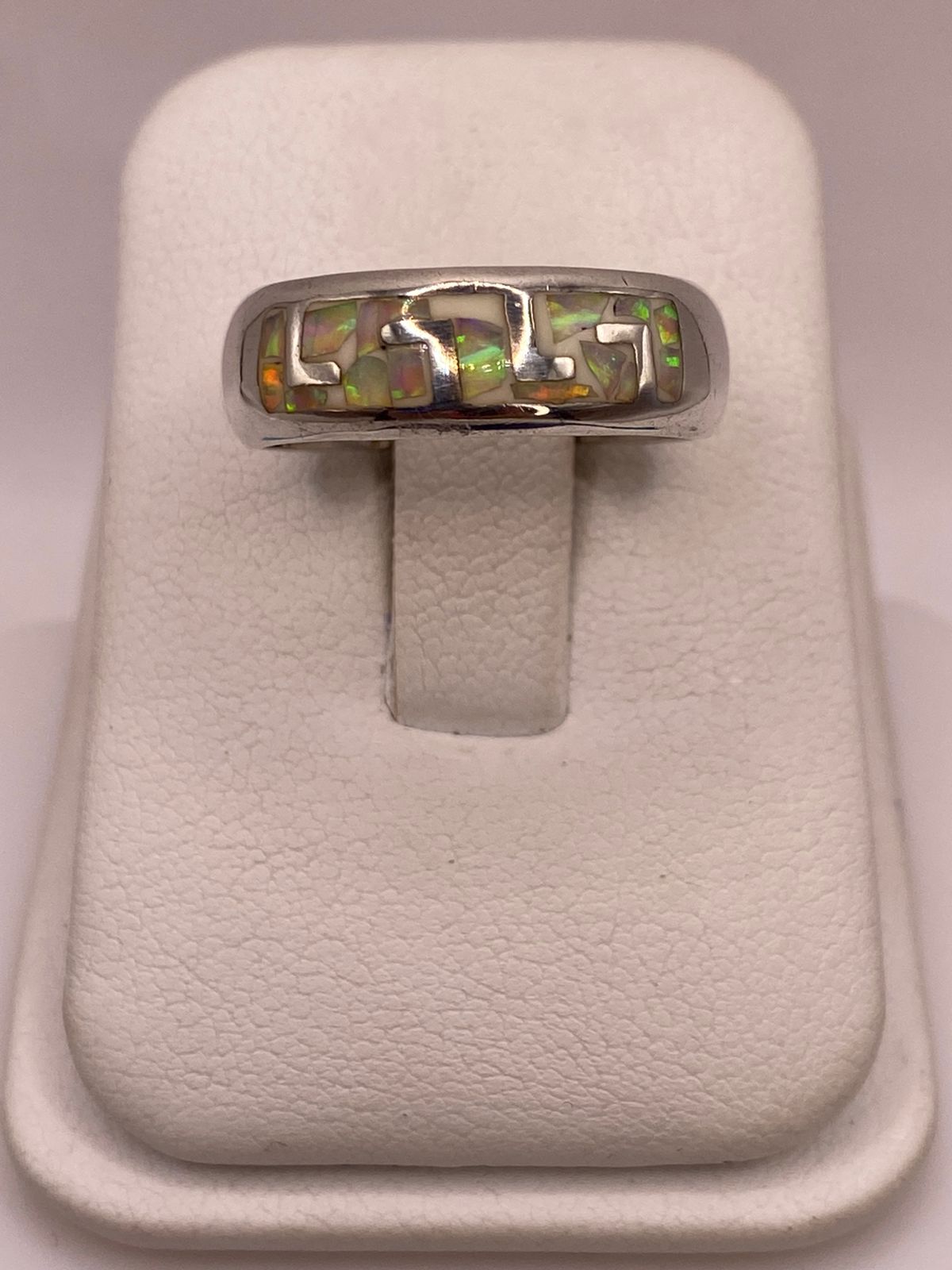 Anillo de Plata Ley 950 con Ópalo de Fuego