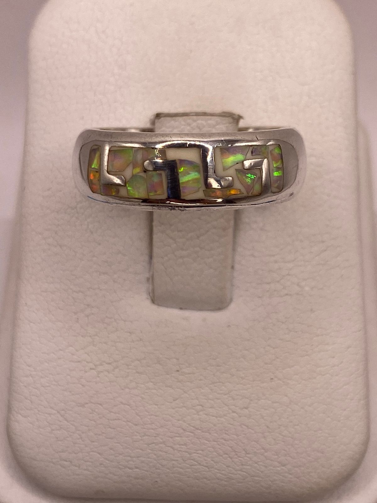 Anillo de Plata Ley 950 con Ópalo de Fuego