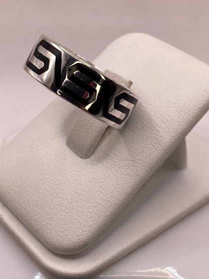 Anillo de Plata .925 con Greca Prehispánica