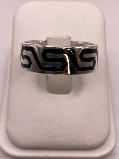 Anillo de Plata .925 con Greca Prehispánica