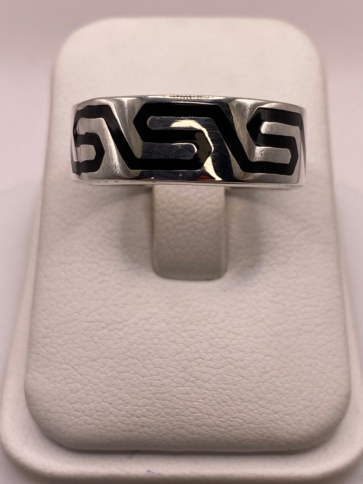 Anillo de Plata .925 con Greca Prehispánica