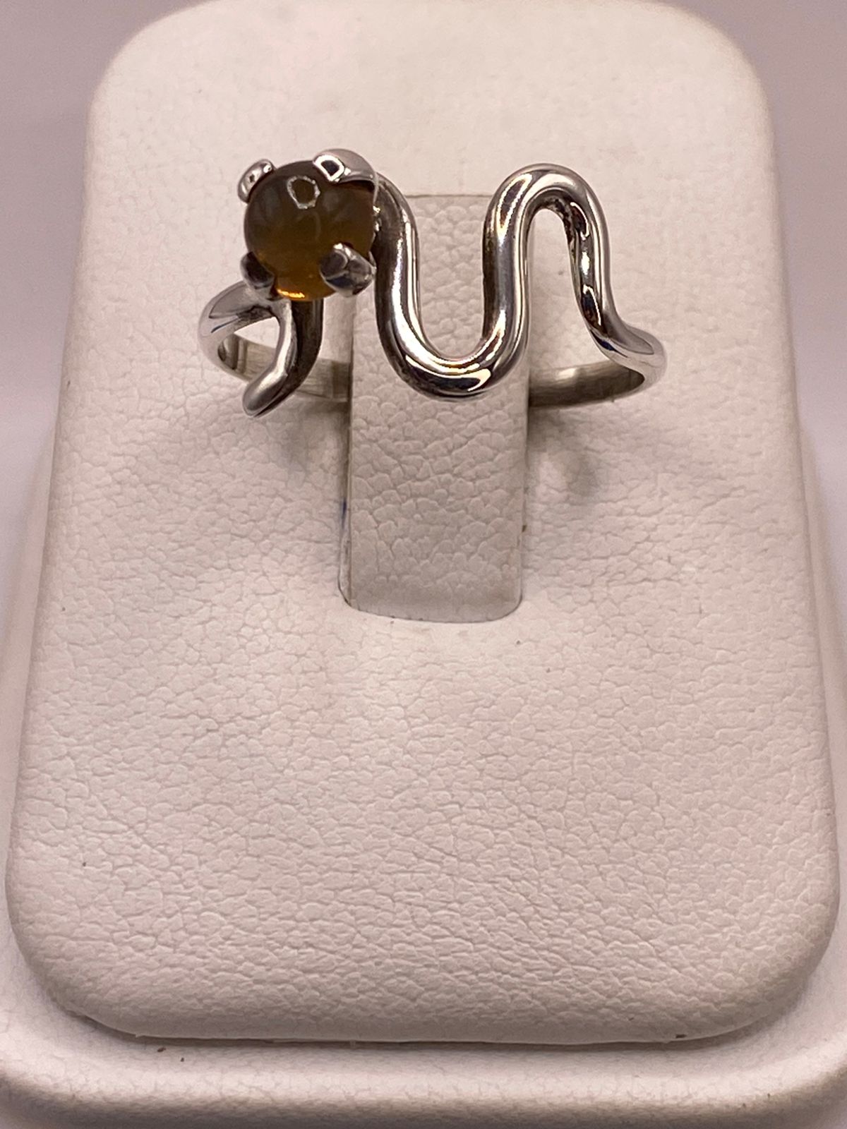 ANILLO DE PLATA 925 CON PIEDRA  ÁMBAR