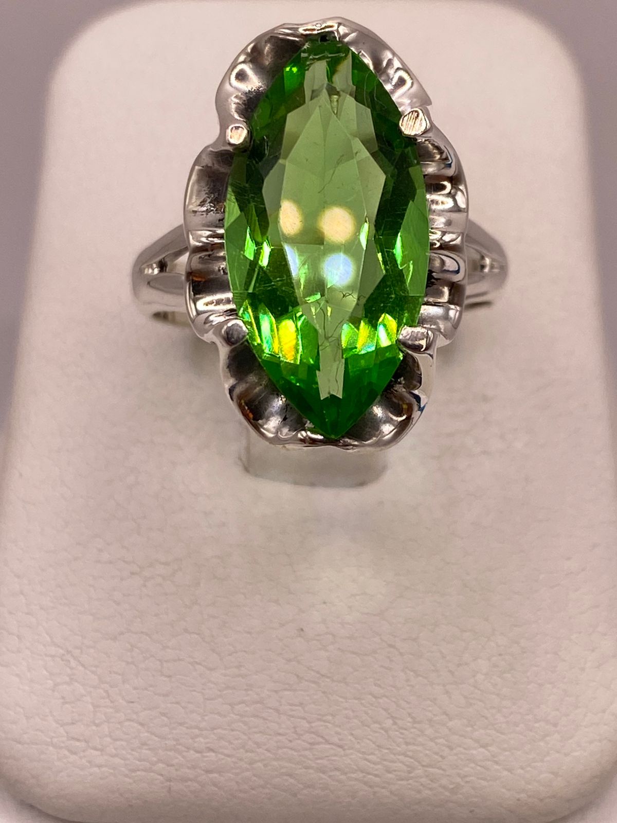 Anillo de Plata 925 con Zirconia Verde