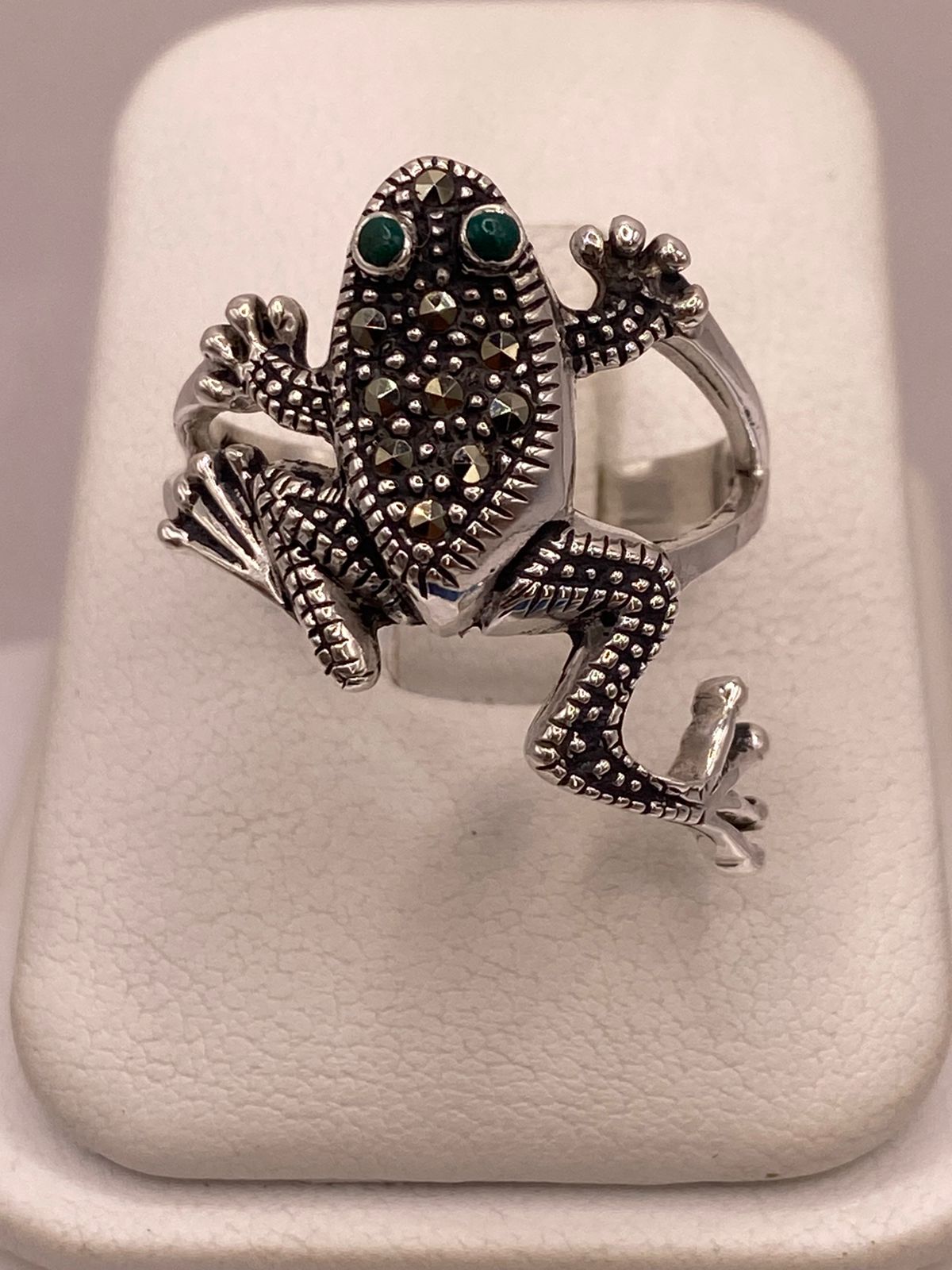 Anillo Sapo Vintage con Marquesitas en Plata Ley 925
