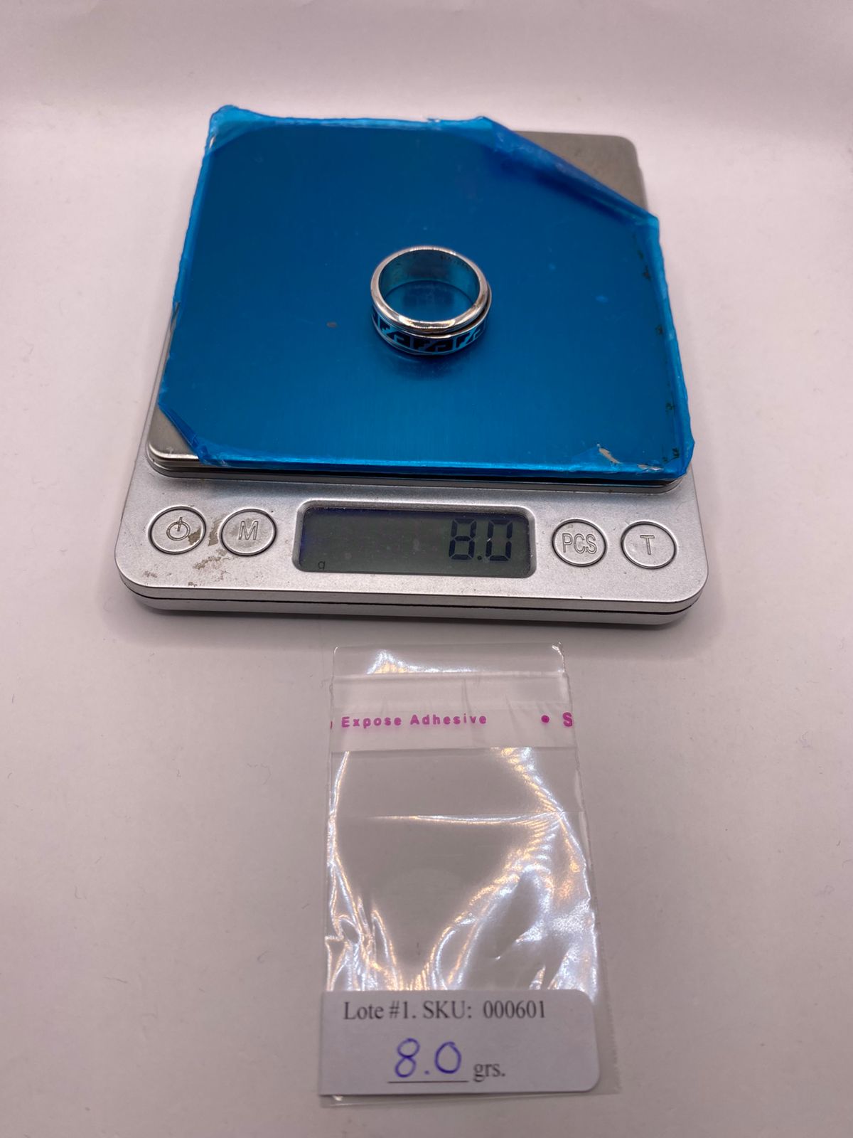 ANILLO SPINNER DE PLATA .925 CON GRECA AZTECA