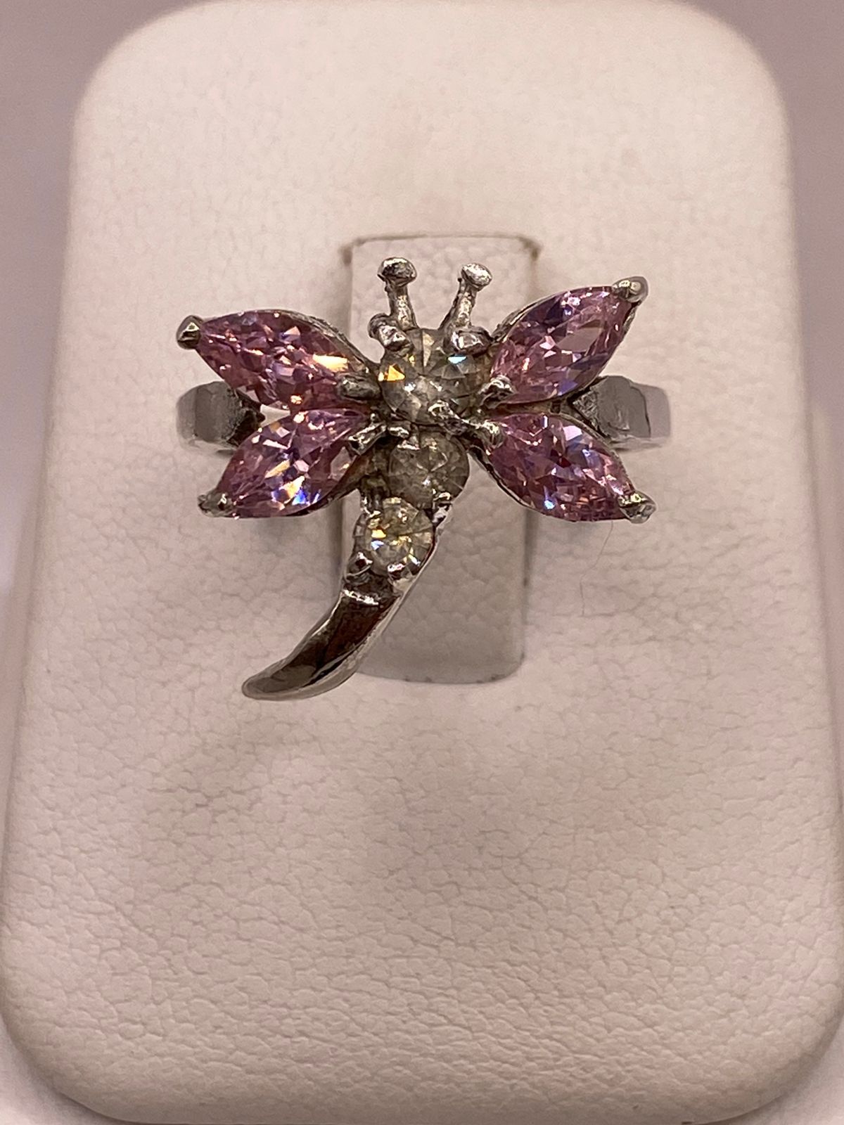 Anillo Tipo Libélula con Zirconia en Plata Ley 925