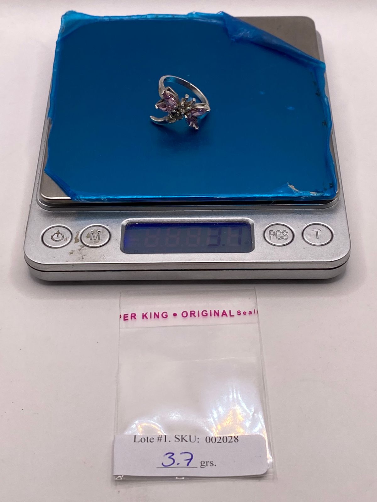Anillo Tipo Libélula con Zirconia en Plata Ley 925