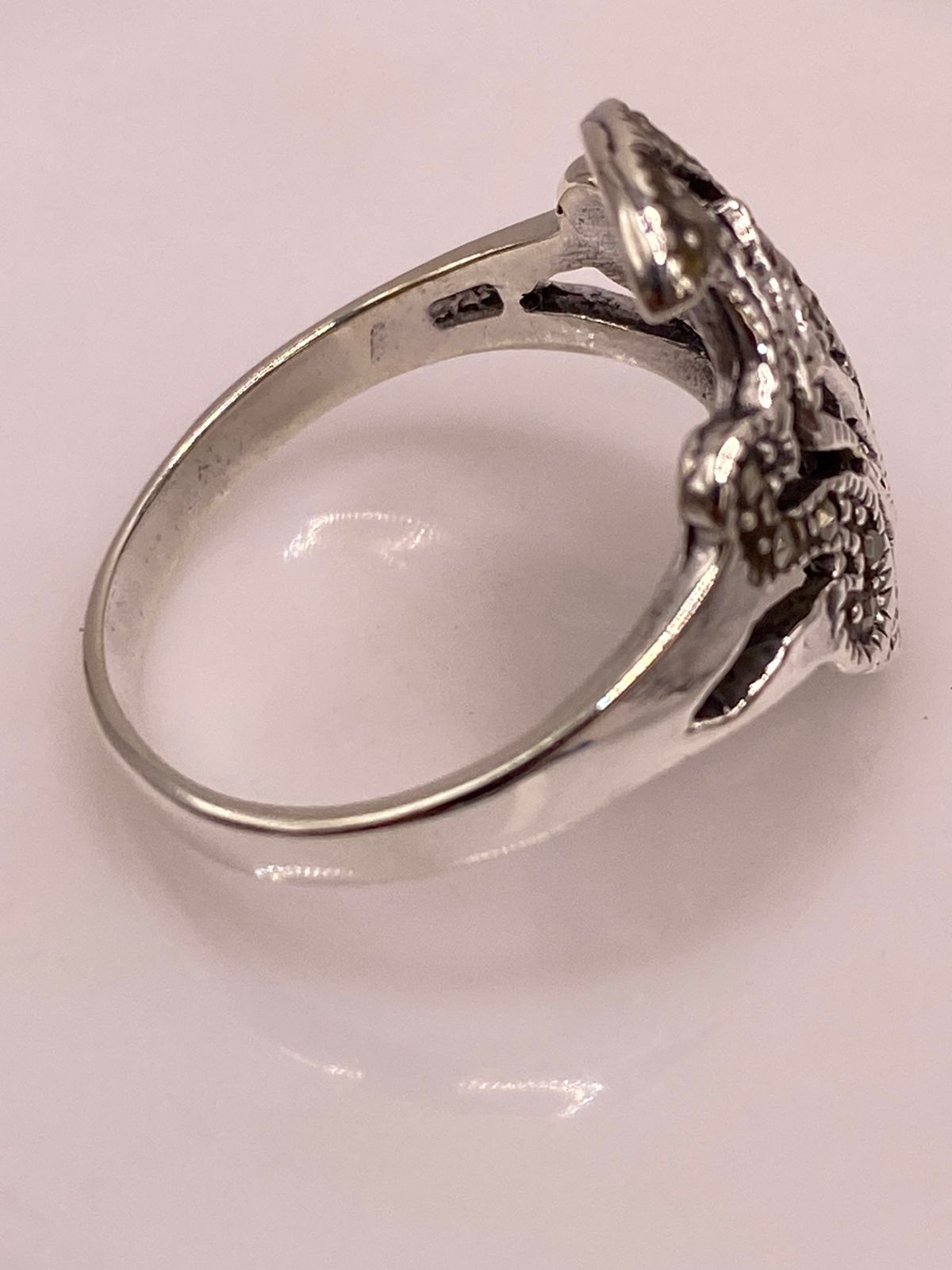 Anillo Vintage con Marquesitas en Plata Ley 925