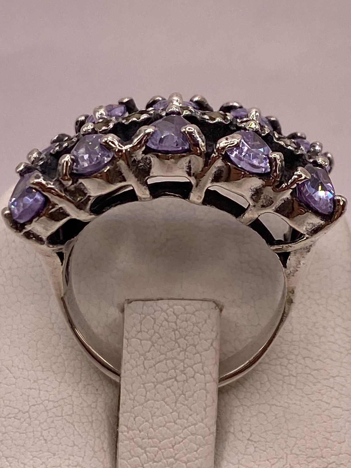 Anillo con Zirconia y Marquesitas en Plata Ley 925
