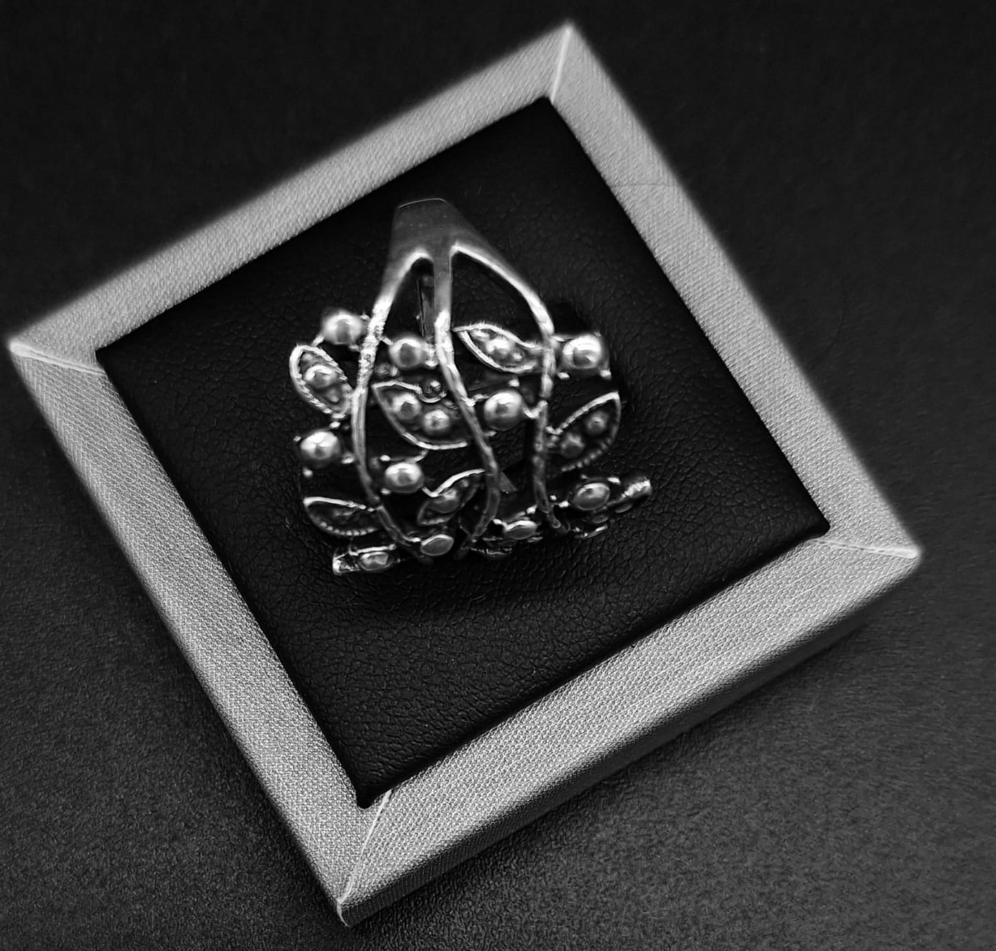 ANILLO PLATA LEY 925,  RAMIFICADO
