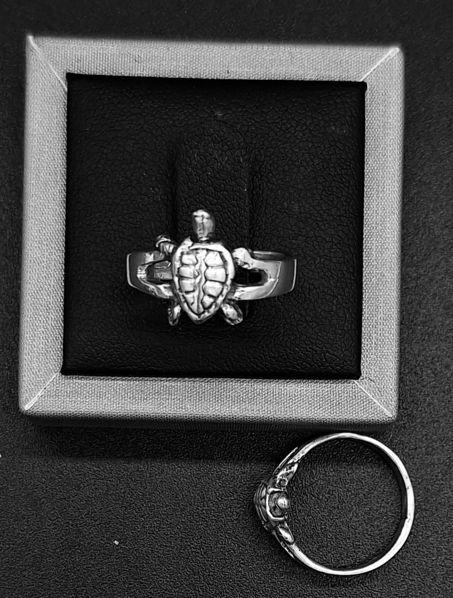 ANILLO PLATA LEY 925 , TORTUGA