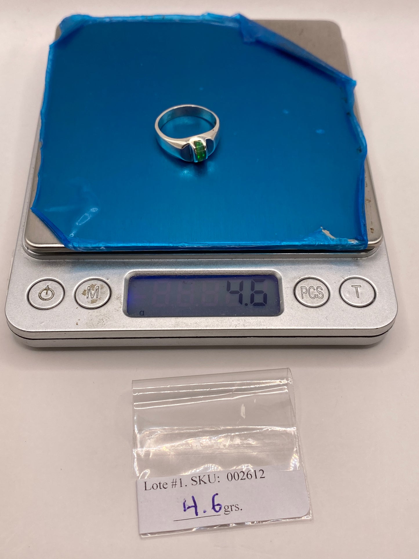 Anillo de Plata .950 con Ópalo de Fuego Verde Limón — foto 6