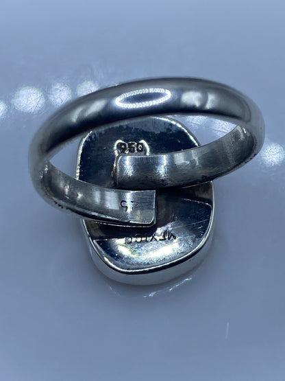 Anillo de Plata Ópalo de Fuego Multicolor Ajustable — foto 5