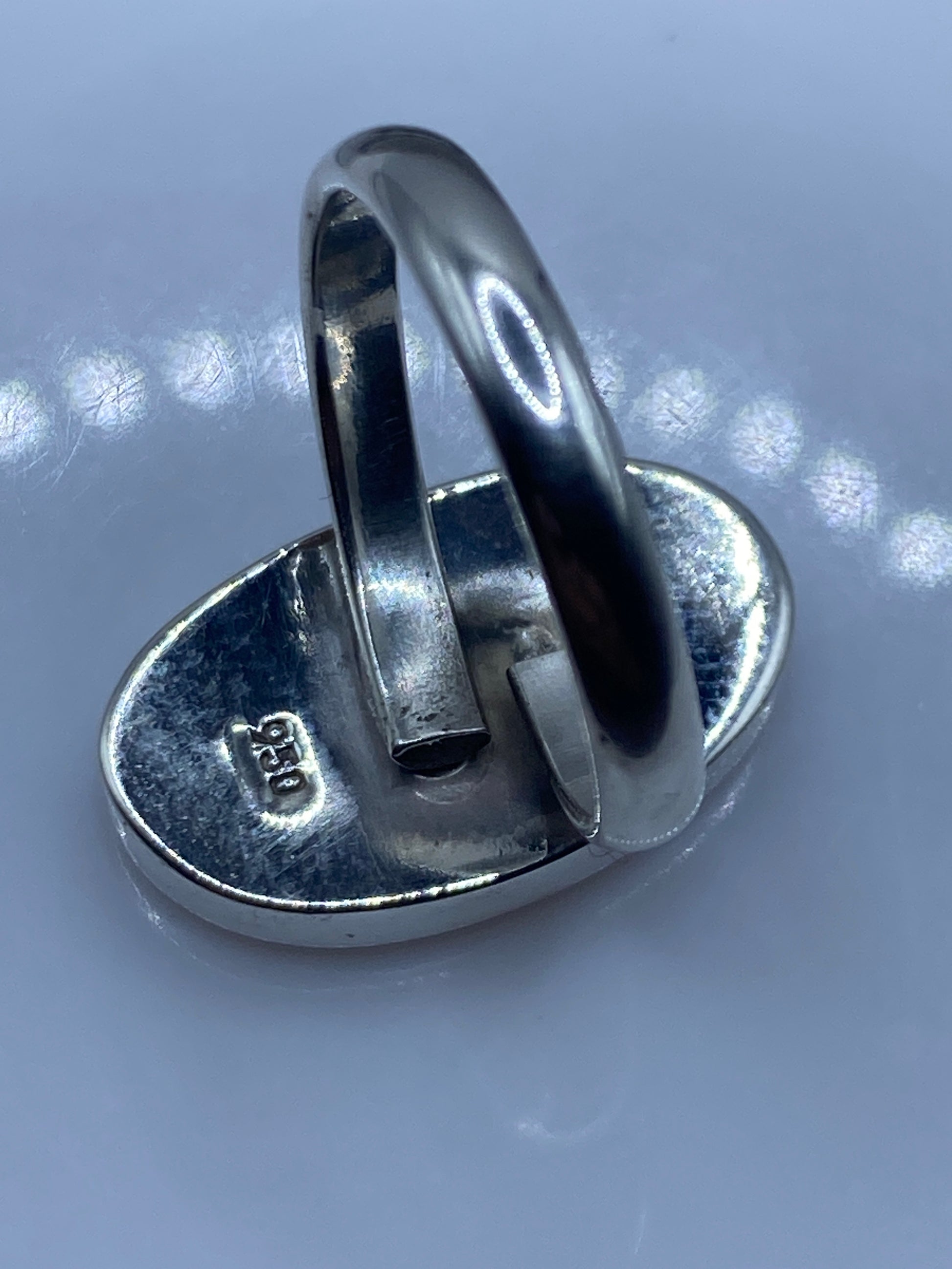 Anillo de Plata .950 Ópalo de Fuego — Solitario Multicolor — foto 5