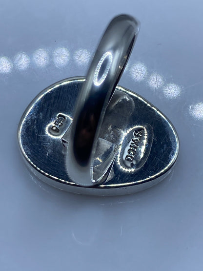 Anillo de Plata Ópalo de Fuego Azul — Ajustable — foto 5