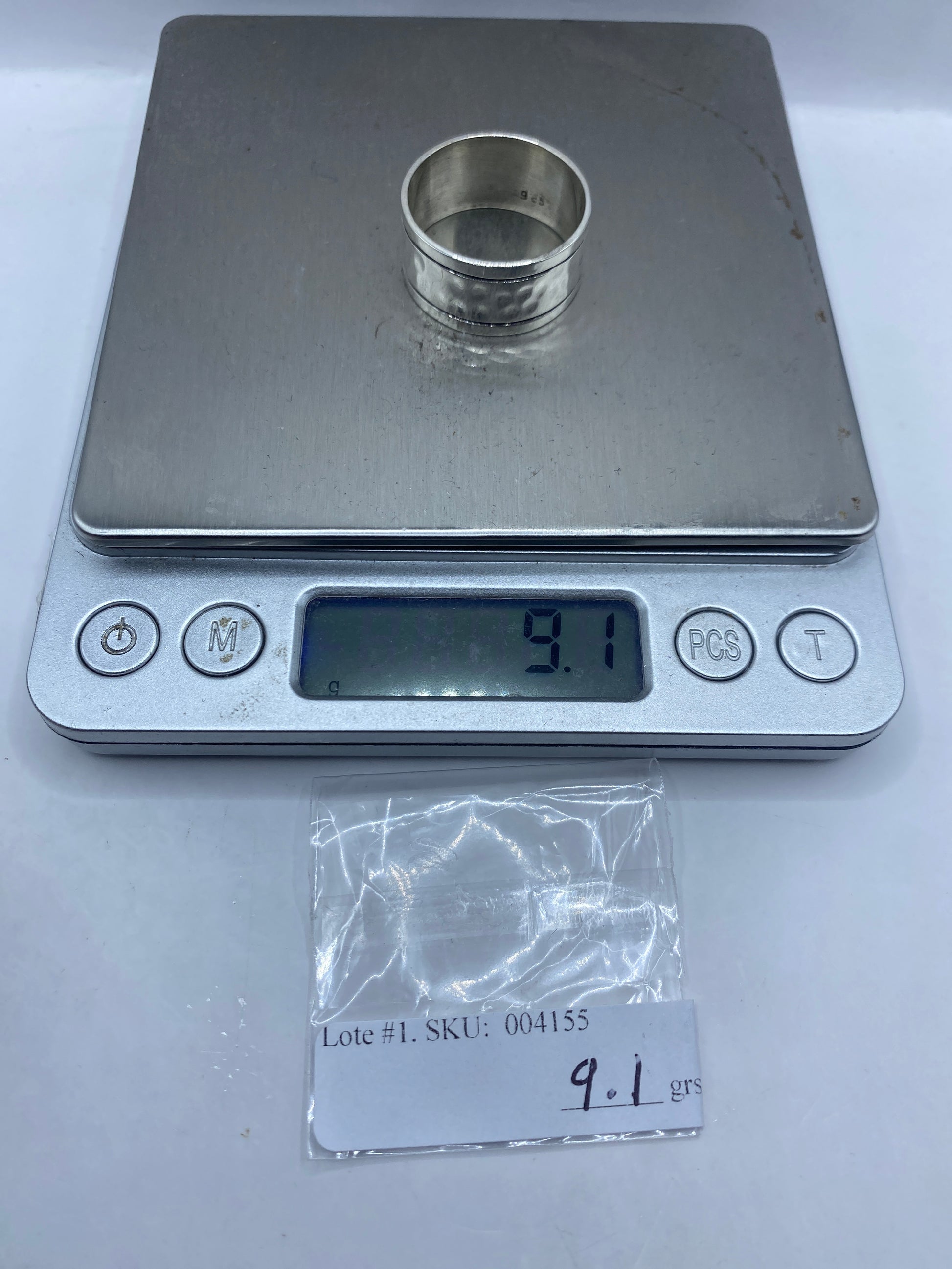 Anillo de Plata Banda Texturizada — Robusto Minimalista — foto 6
