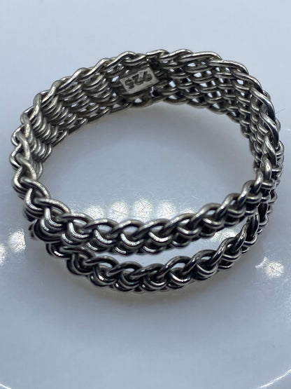 Anillo de Plata Tejido Trenzado — Unisex Diario — foto 5
