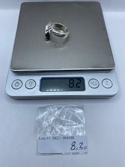 Anillo Ajustable Plata Étnico Tallado — Artesanal Taxco — foto 6