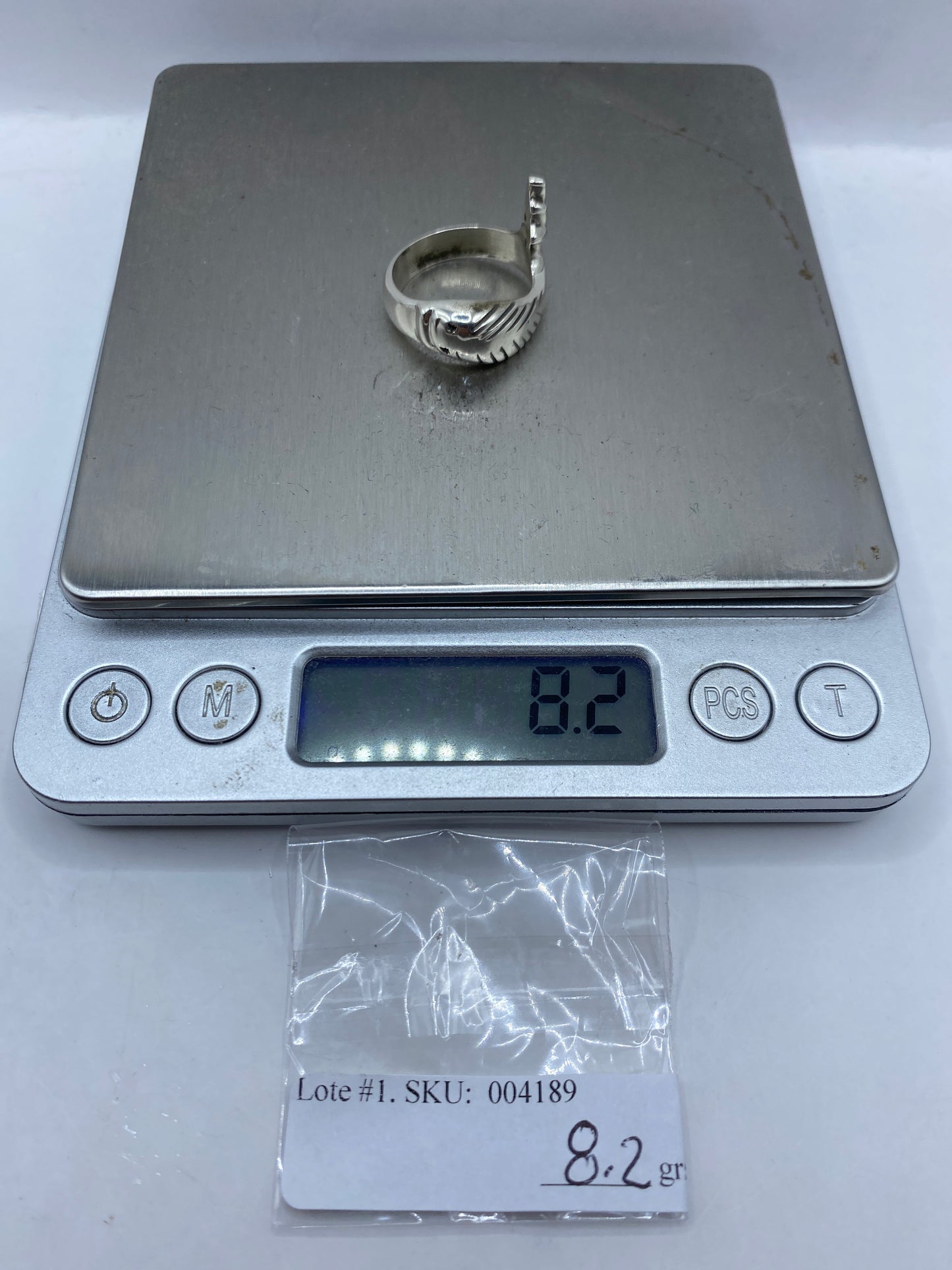 Anillo de Plata Tallado Artesanal — Diseño Étnico Unisex — foto 5