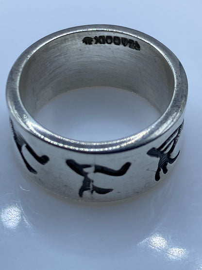 Anillo de Plata Prehispánico Banda Tallada — Unisex Taxco — foto 5