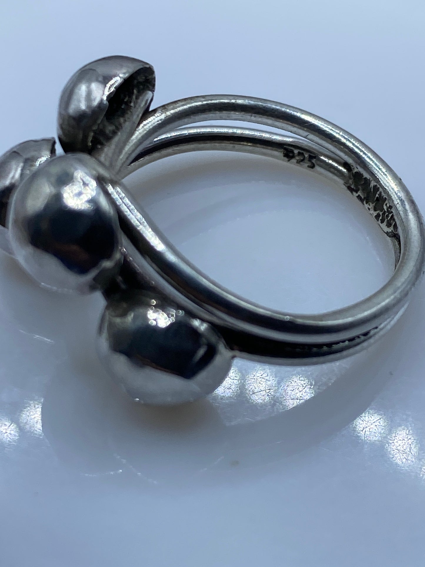 Anillo de Plata Esferas Pulidas — Minimalista Taxco — foto 5