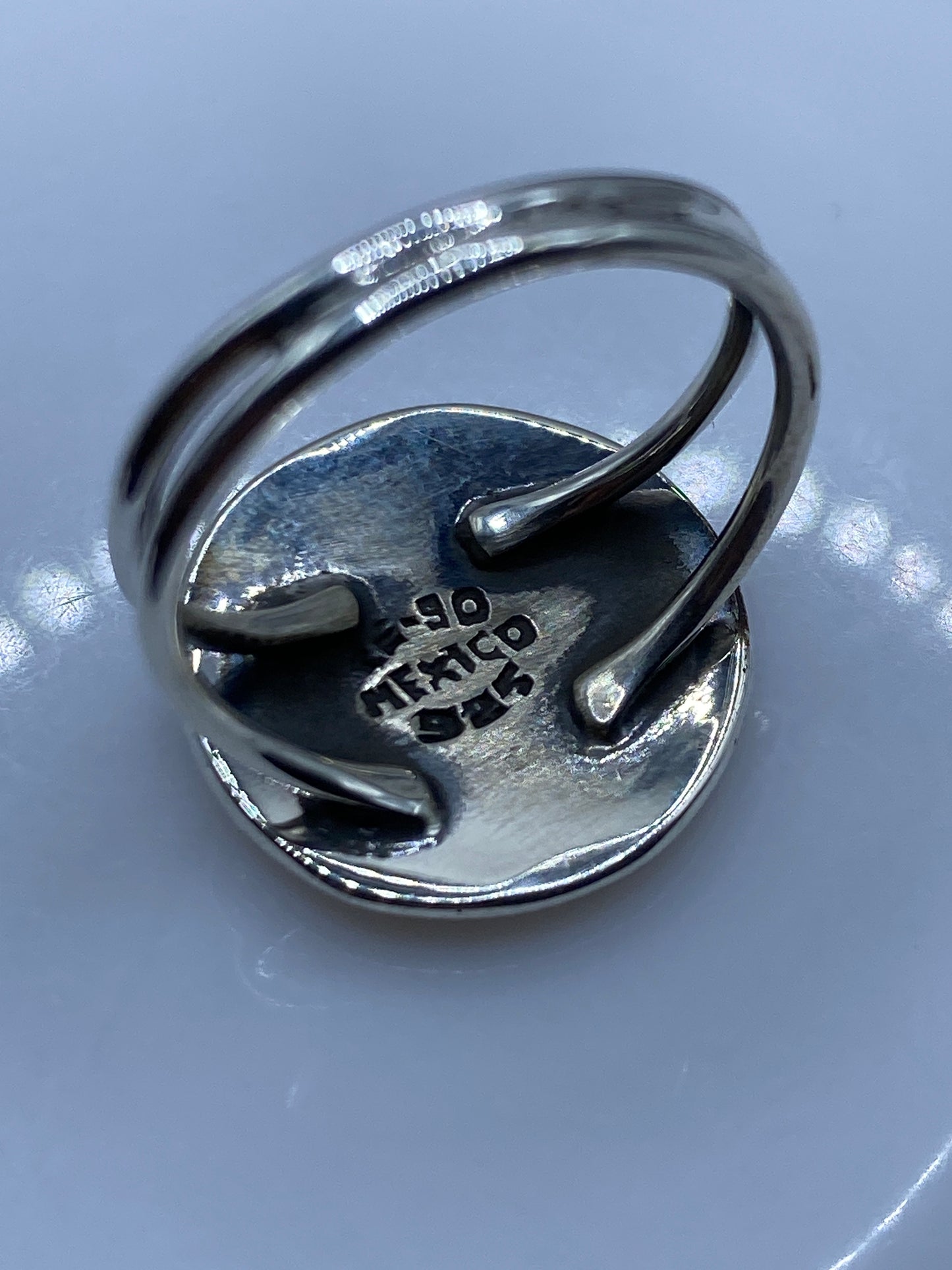 Anillo de Plata Calendario Maya — Prehispánico Tallado — foto 5
