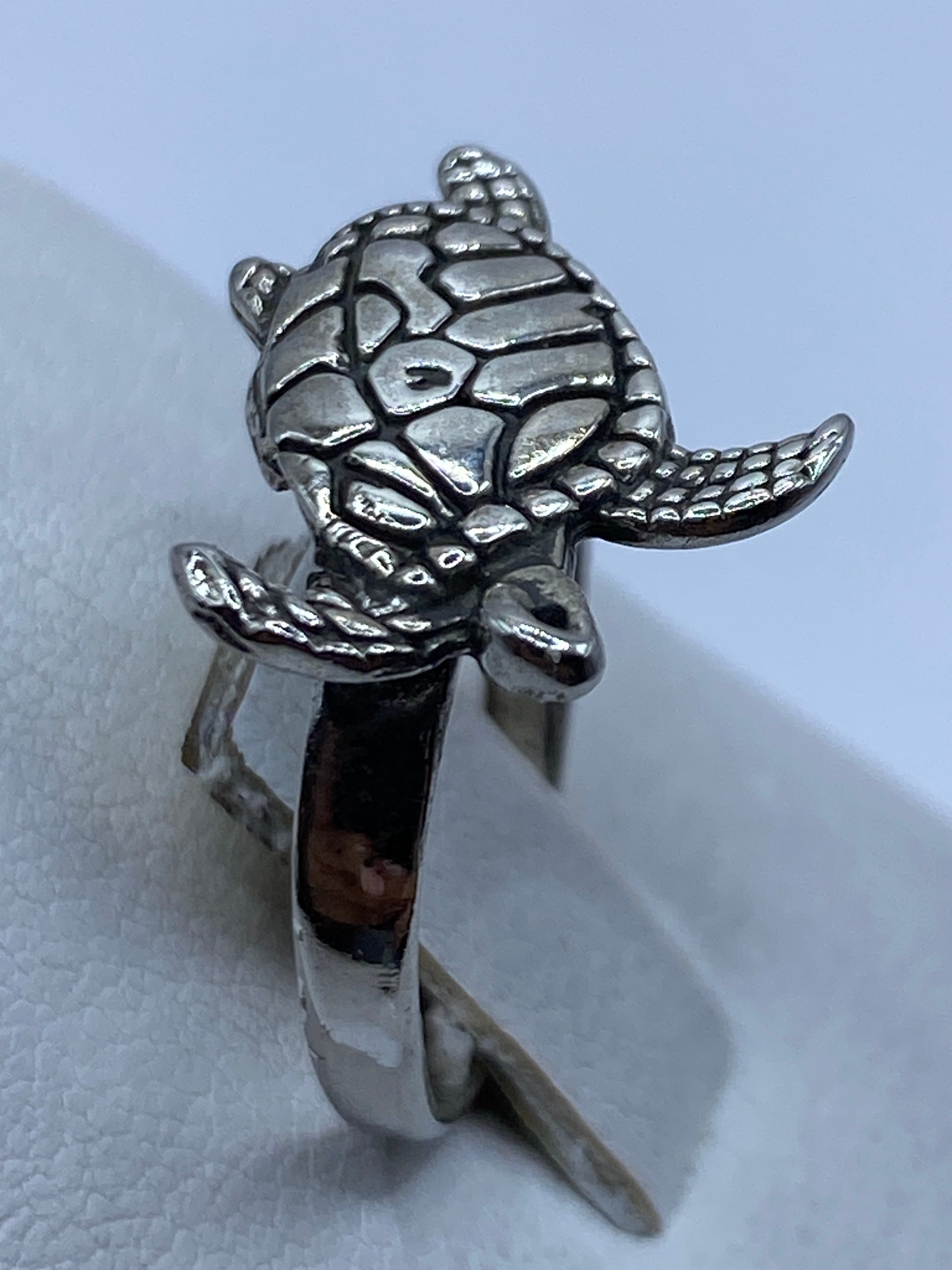 Detalle del caparazón artesanal de la tortuga marina en plata de Taxco