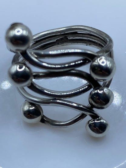 Anillo Ajustable Plata Tres Bandas Fluidas — Movimiento — foto 5