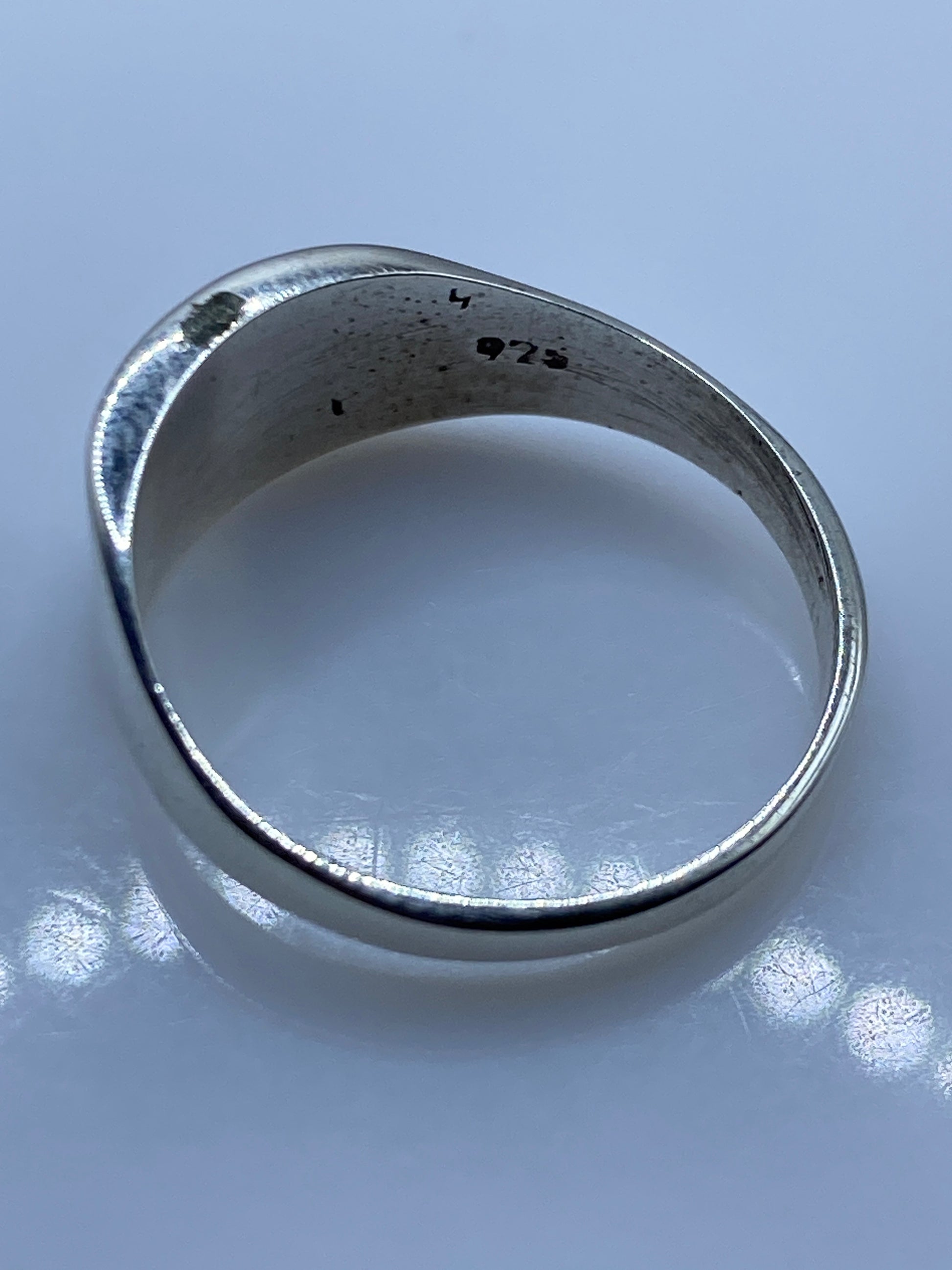 Anillo de Plata Pulido Sello — Minimalista Unisex — foto 5