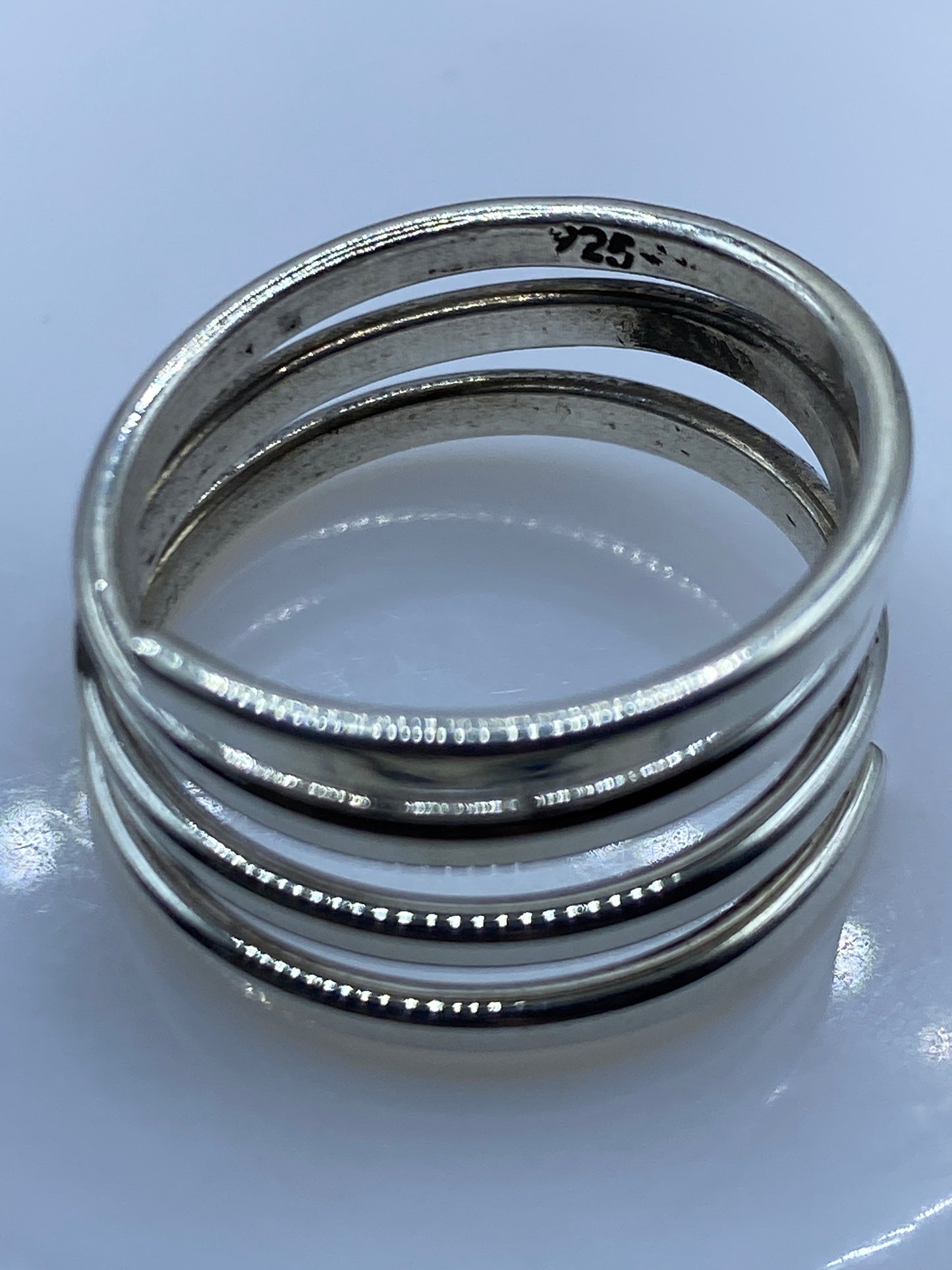 Anillo Bandas Plata .925 — Minimalista Apilable — foto 5