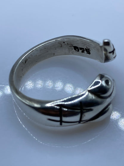 Anillo de Plata Ajustable Ojos Grabados — Minimalista — foto 5